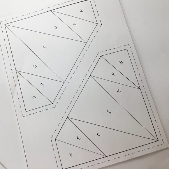 Redwork Chickens Foundation Paper Piecing Quilt Pattern Quilting Pieced Blocks - Picture 5 of 8